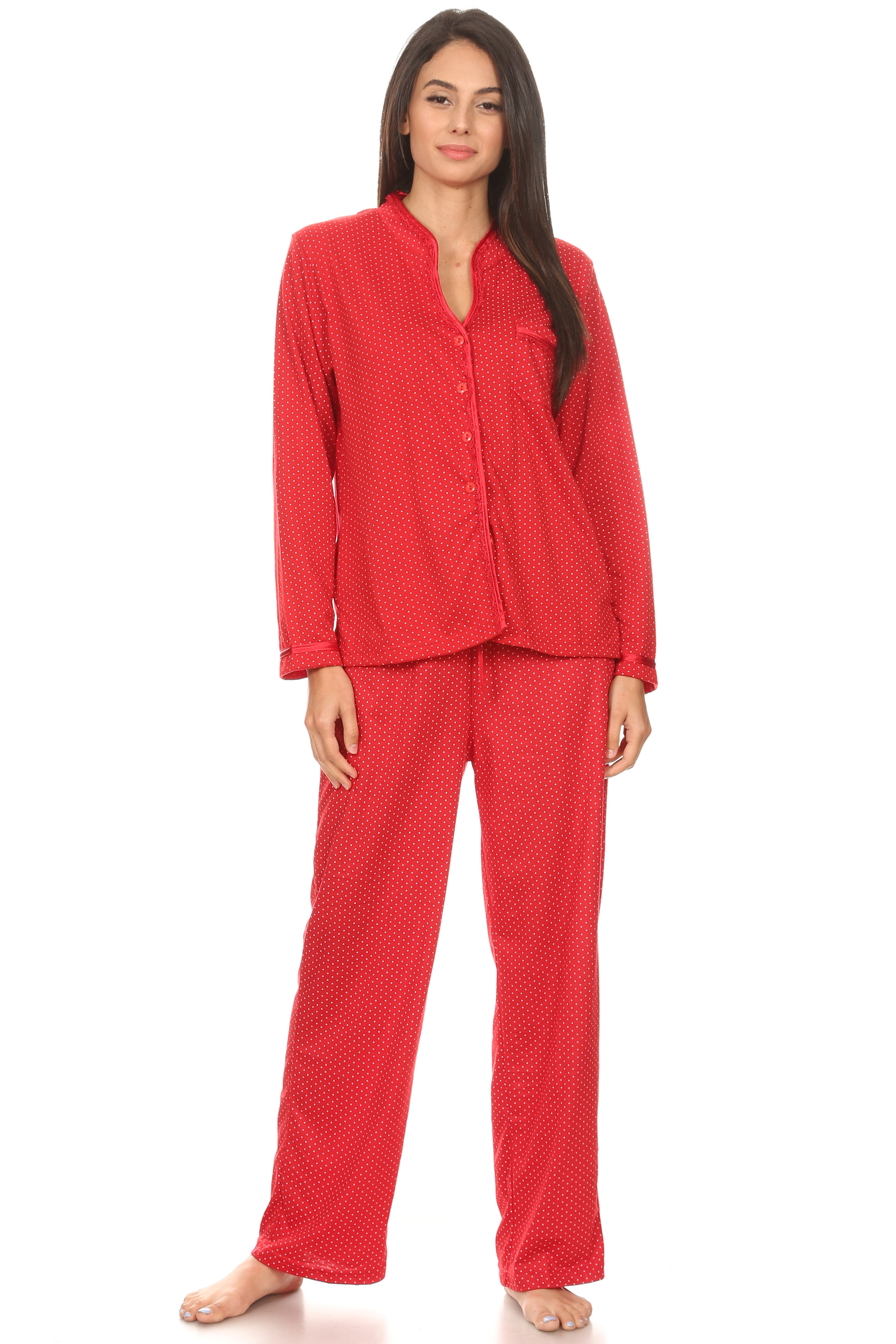 Lati Fashion Women Pajamas Set Pants and Top Long Sleeve, 2Piece