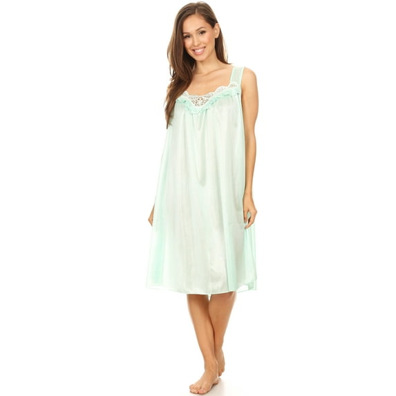 Lati Fashion Women Sleeveless Nightgown & Sleepshirts, Regular and Plus Size