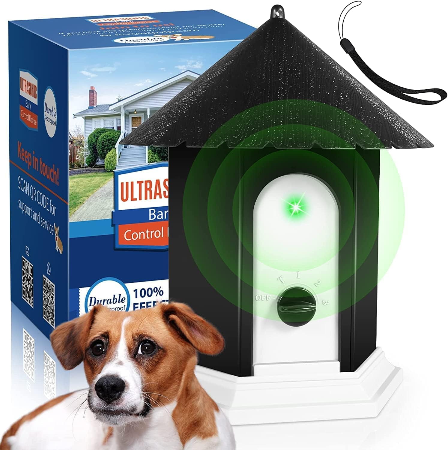 Latiable Anti Barking Device, 4 Frequency Adjustable Dog Barking