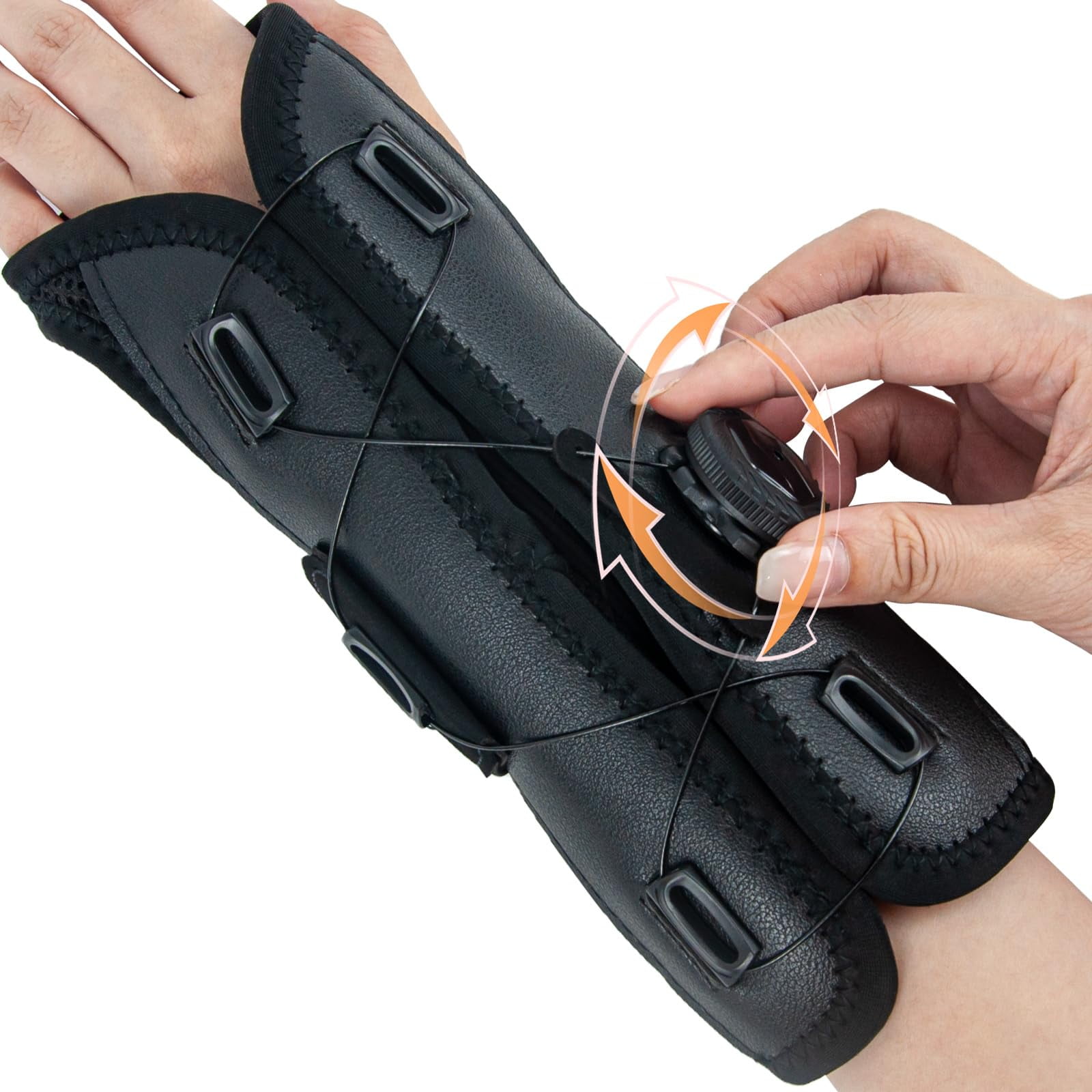 Latiable Wrist Brace for Carpal Tunnel, Adjustable Night Wrist Sleep  Support Brace with Splints Both Hands, Hand Brace for Arthritis Tendonitis  Sprains, Relief for Carpal Tunnel Syndrome Pain（Black） 