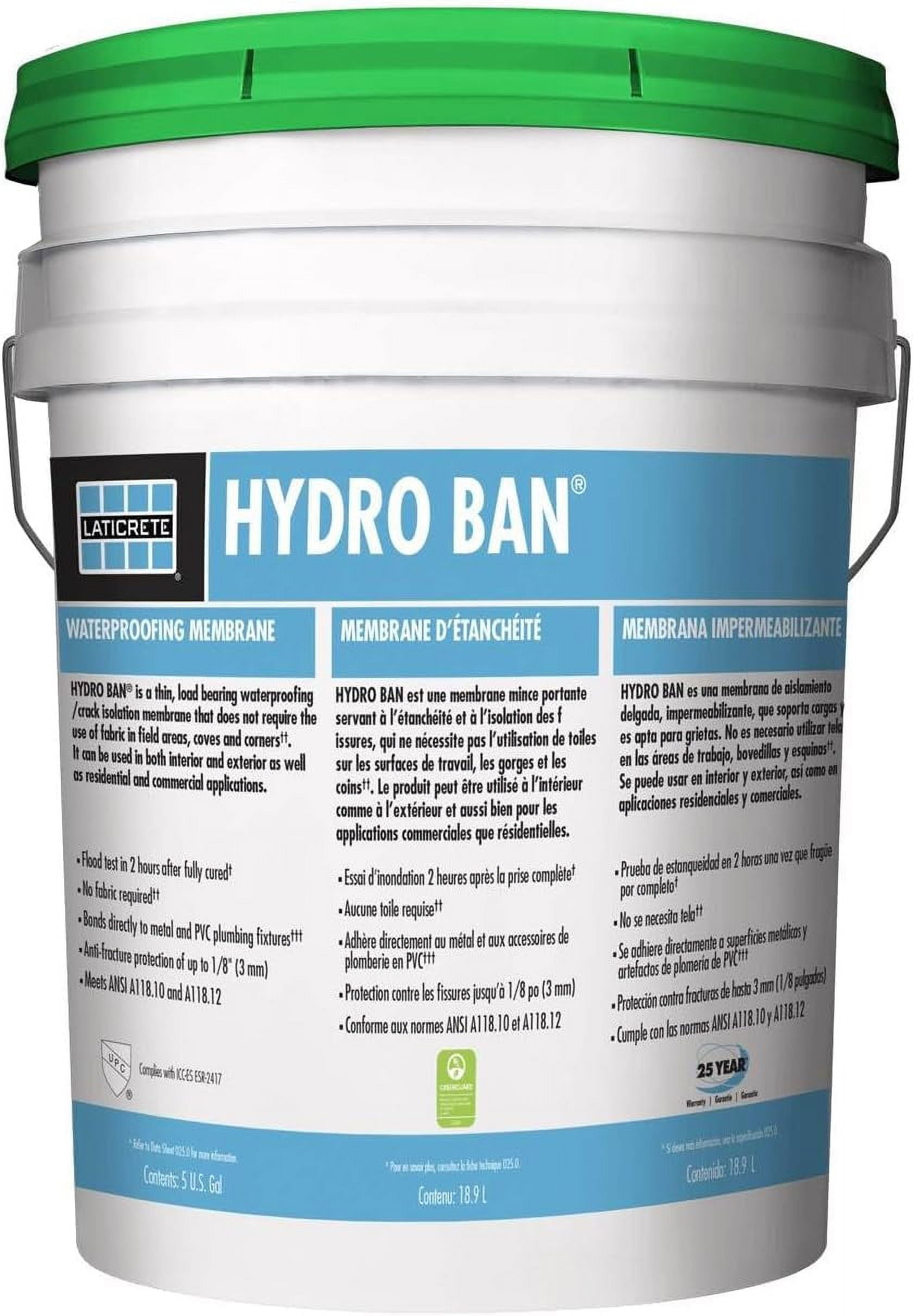 Laticrete HYDRO BAN XP Waterproofing Liquid Rubber Adhesive Polymer, 1