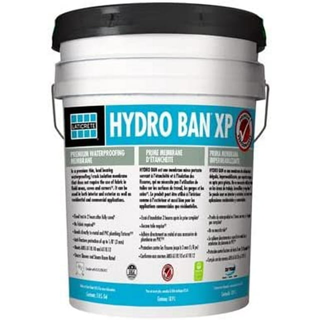 Laticrete Hydro BAN XP Waterproofing Liquid Rubber Adhesive Polymer, 5