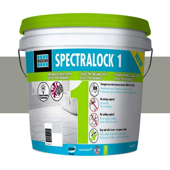 Laticrete Spectralock 1 Pre-Mixed Grout - 1 Gallon - Natural Grey