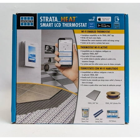 Laticrete Strata Heat Smart Touch LCD WiFi Programmable Thermostat #0804-0404-TW