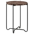thumbnail image 1 of Latifa Round Marble Top Accent Side Table Red and Black, 1 of 7