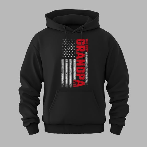 Latimore Best Grandpa Ever Hoodie - American Flag Back Print Gift, All Size S-5XL Hoodie