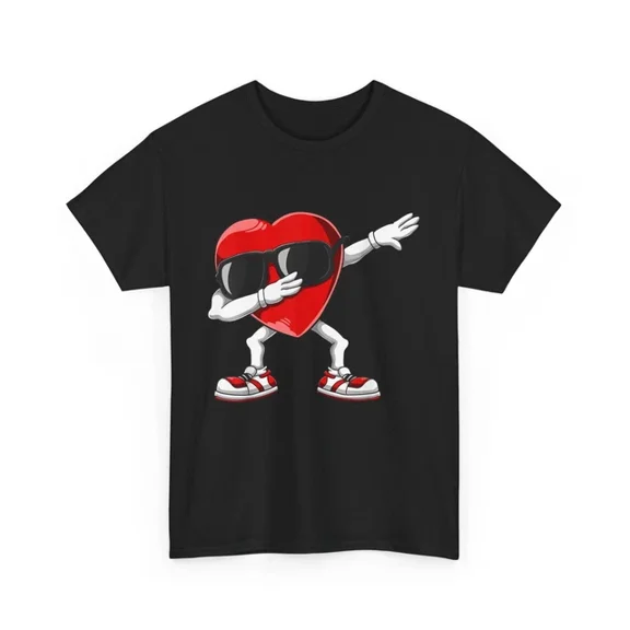 Latimore Dabbing Heart Gifts Mens Boys Valentines Day T-Shirt All Size S-5Xl