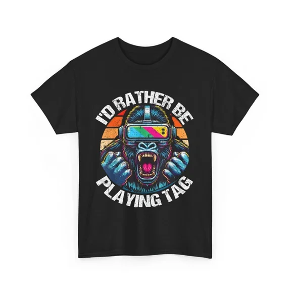Latimore I'D Rather Be Playing Tag Gorilla Monke Tag Gorilla Vr Gamer T-Shirt All Size S-5Xl
