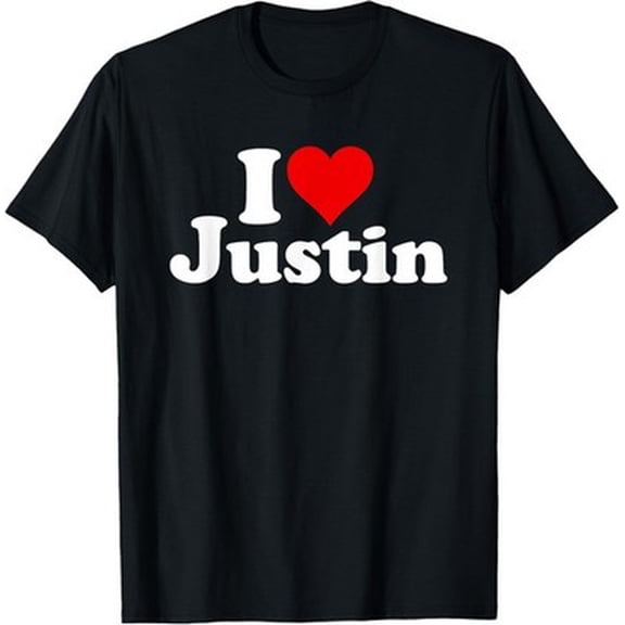 Latimore I Love Heart Justin T-Shirt All Size S-5Xl