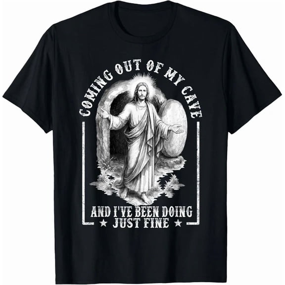 Latimore Jesus Coming Out Of My Cave And I'Ve Been Doing Just Fine T-Shirt All Size S-5Xl