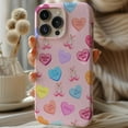 thumbnail image 1 of Latimore Protective iPhone Case Cute Valentines Candy & Cherries Phone Case, Girly Coquette Trendy Vday Gift Iphone 13 Magnetic MagSafe Compatible, 1 of 5