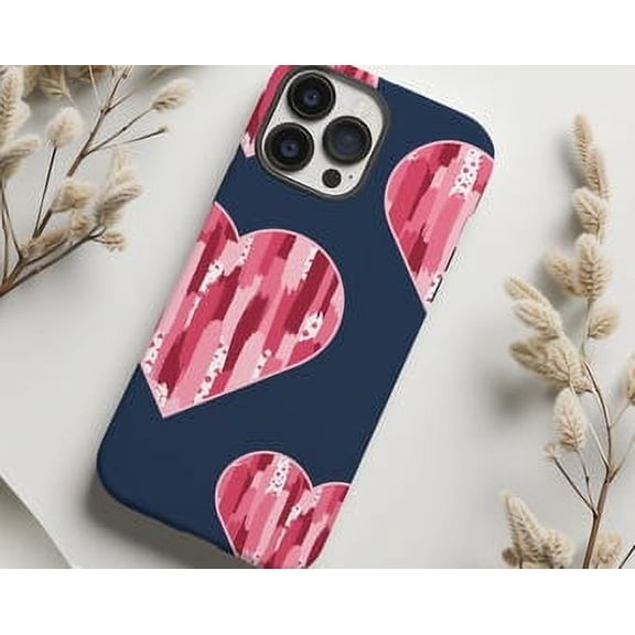 Latimore Protective iPhone Case Heart Aesthetic Valentines Phone Case, Cute Love Inspired Protective Cover Iphone 16 Magnetic MagSafe Compatible