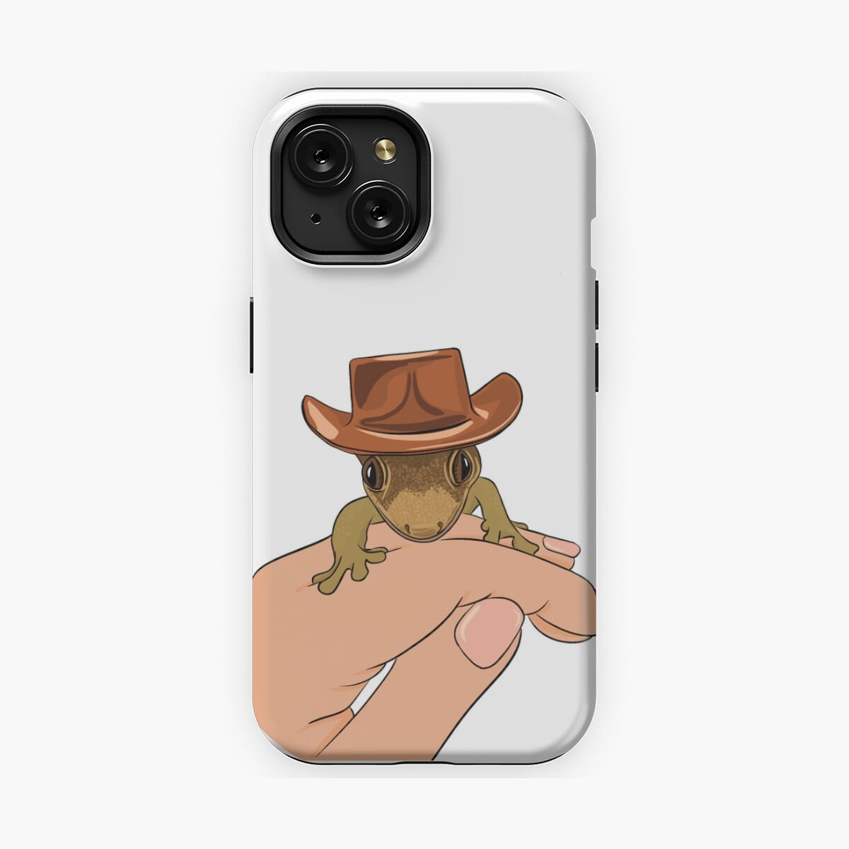 Latimore Protective iPhone Case Lizard Wearing Cowboy Hat Cartoon Style ...