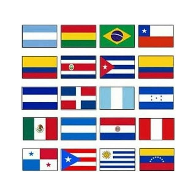 Latin America 3x5 Flag Set of 20 Country Countries Polyester Flags ...