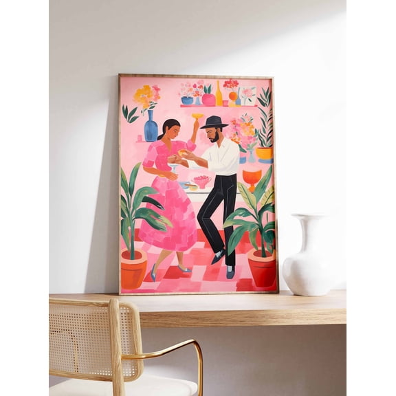 Latin American Dancers Poster Latin Decor Salsa Dancing Art South American Folk Art Vintage Decor Dancing Art Latin American Art