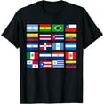 thumbnail image 1 of Latin American Flags Hispanic Heritage Month T-Shirt, 1 of 3