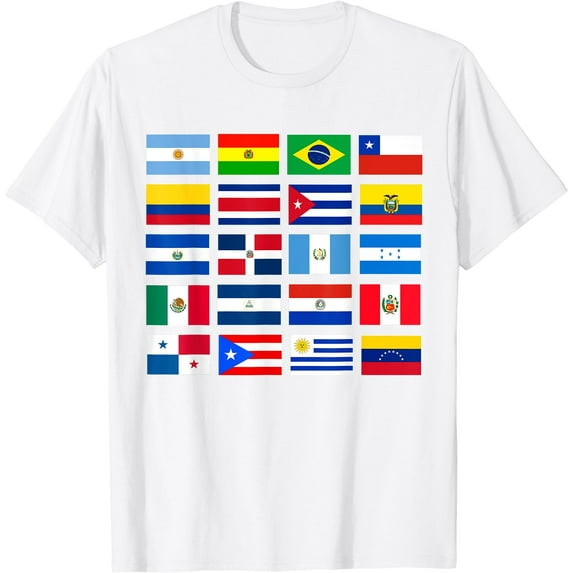 Latin American Flags Hispanic Heritage Month T-Shirt
