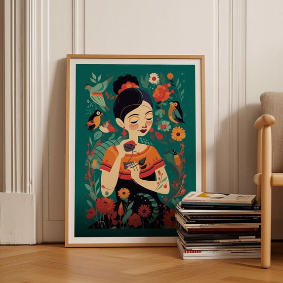 Latin American Latino Heritage Cultural Wall Art, Unframed Canvas 8x10in