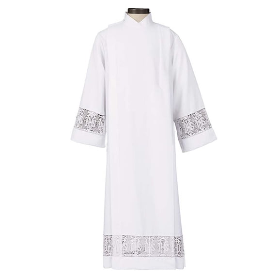 Latin Cross Front Wrap Alb