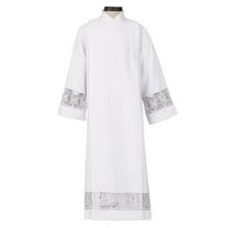 RJ Toomey N2002MD IHS & Latin Cross Polyester & Cotton Front Wrap Alb - Medium