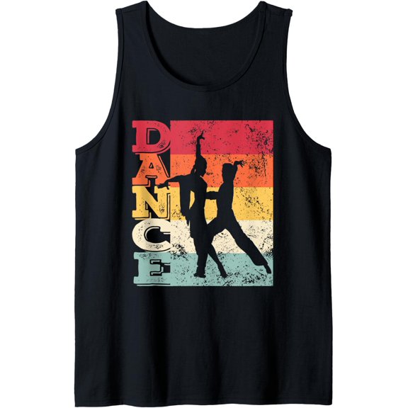 Latin Dance Couple Retro Formation Rumba Paso Doble Dancer Tank Top Size S-3XL