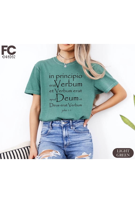 Latin John 1:1 Shirt, Classical Conversations Shirt, CC T-shirt, Latin shirt, Homeschool Shirt, Cycle 3, Joannes First Bible Quote Shirt All Size S-5Xl