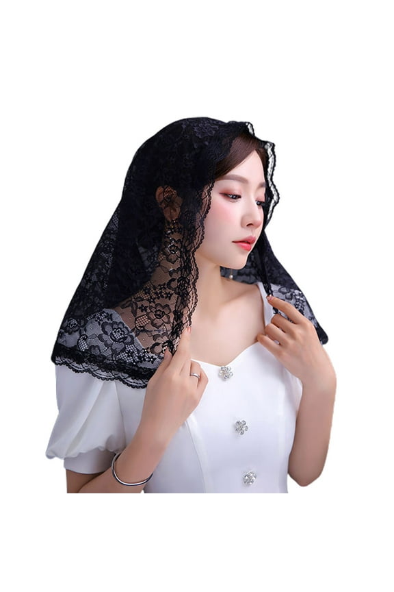 Latin Mass Veil Lace Mantilla for Bride Catholic Church Special Feast Days
