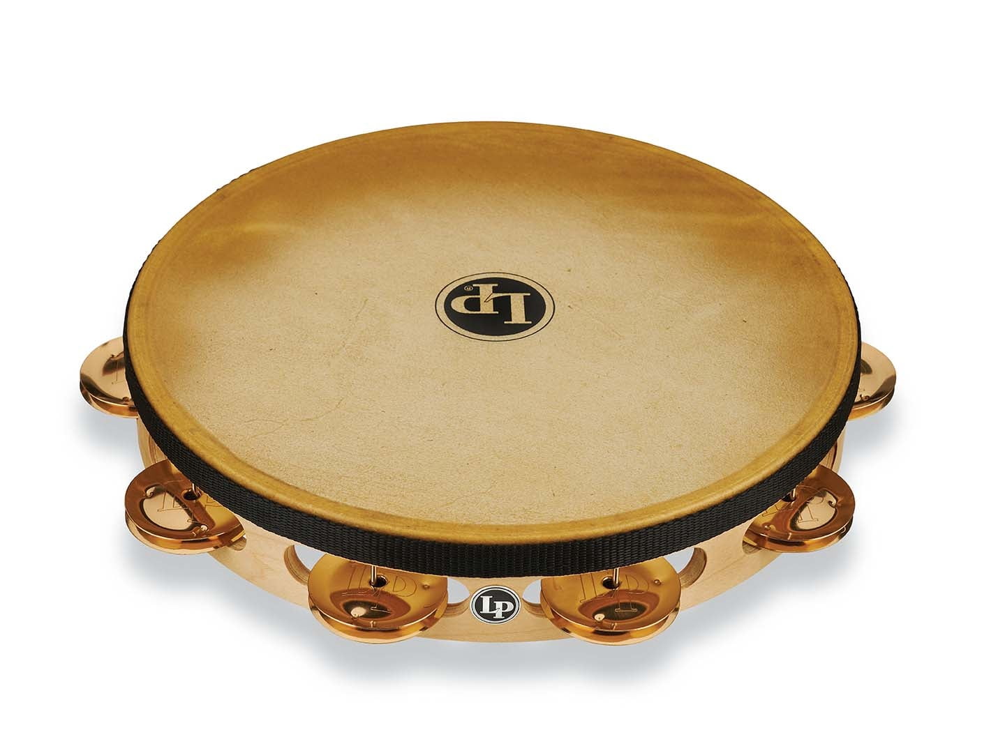 Latin Percussion Pro 10 Single Row Headed Tambourine - Bronze - LP383-BZ