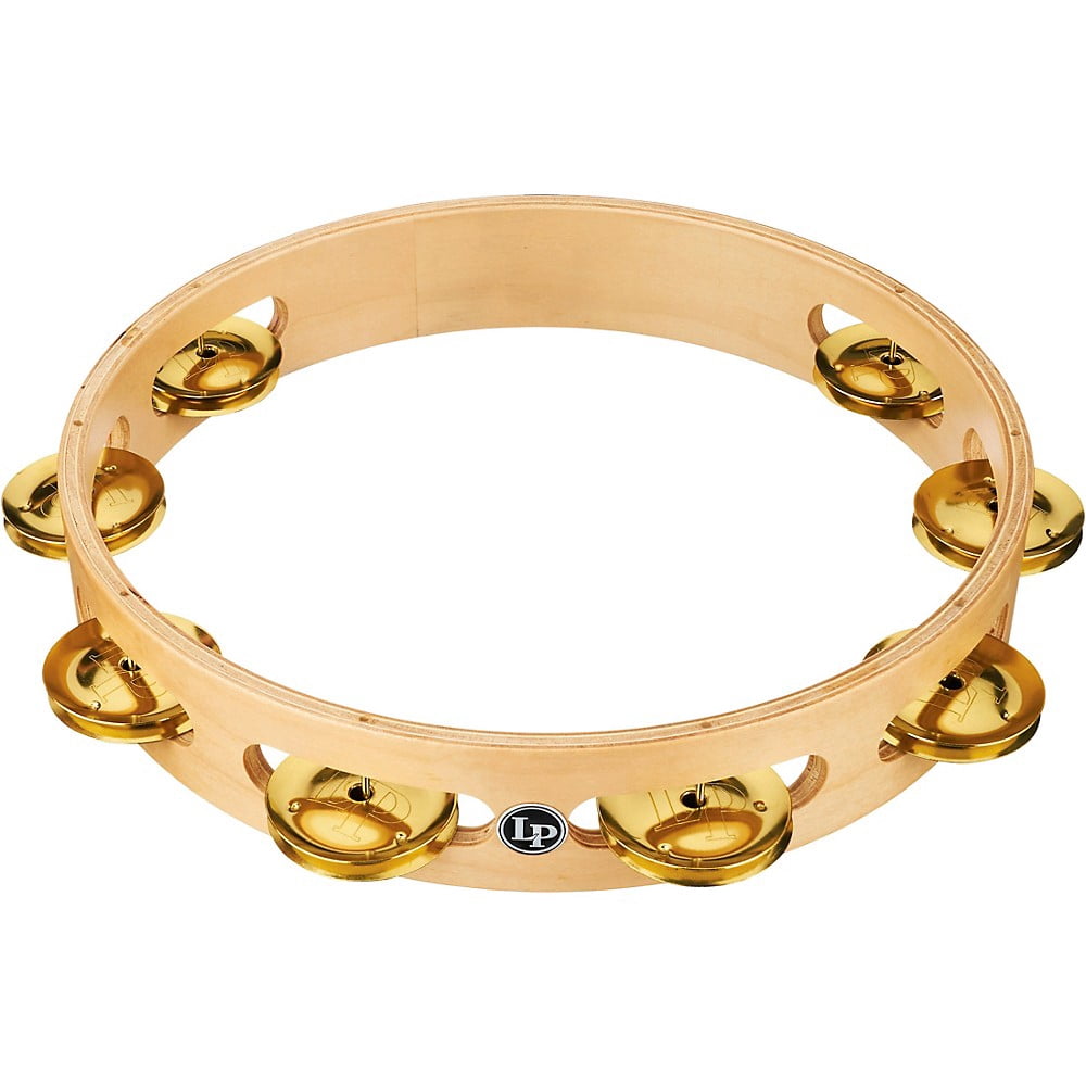 Latin Percussion Pro 10 Single Row Tambourine - Brass - LP380A-BR