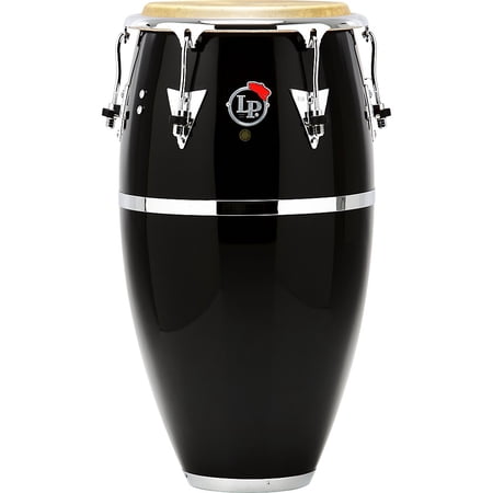 Latin Percussion Patato Model Congas in Black Fiberglass, 12 1/2" Tumbadora (12 1/2)