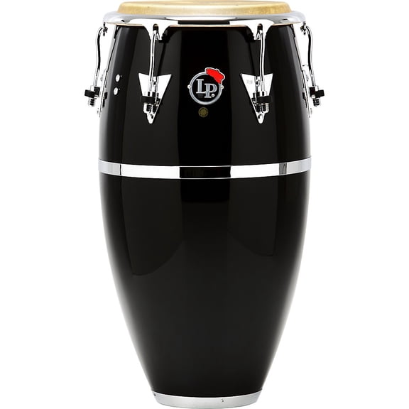 Latin Percussion Patato Model Congas in Black Fiberglass, 12 1/2" Tumbadora (12 1/2)