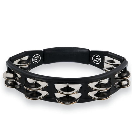 Latin Percussion LP150 Cyclops Tambourine, Hand Held, Black, Steel Jingles