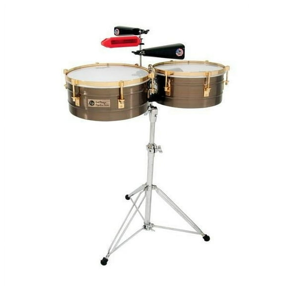 LP Karl Perazzo Signature Series Timbales/Antique Bronze with Gold Hardware