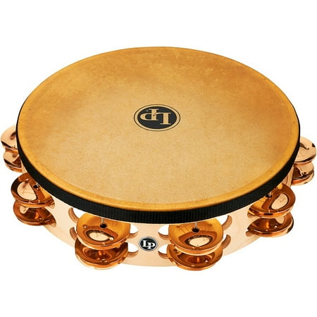 Latin Percussion Pro 10 Double Row Headed Tambourine - Bronze - LP384-BZ