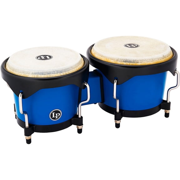 Latin Percussion LP601D-DB-K Discovery Series 6-1/4-inch and 7 1/4-inch Bongo with FREE Carrying Bag - Race Car Blue