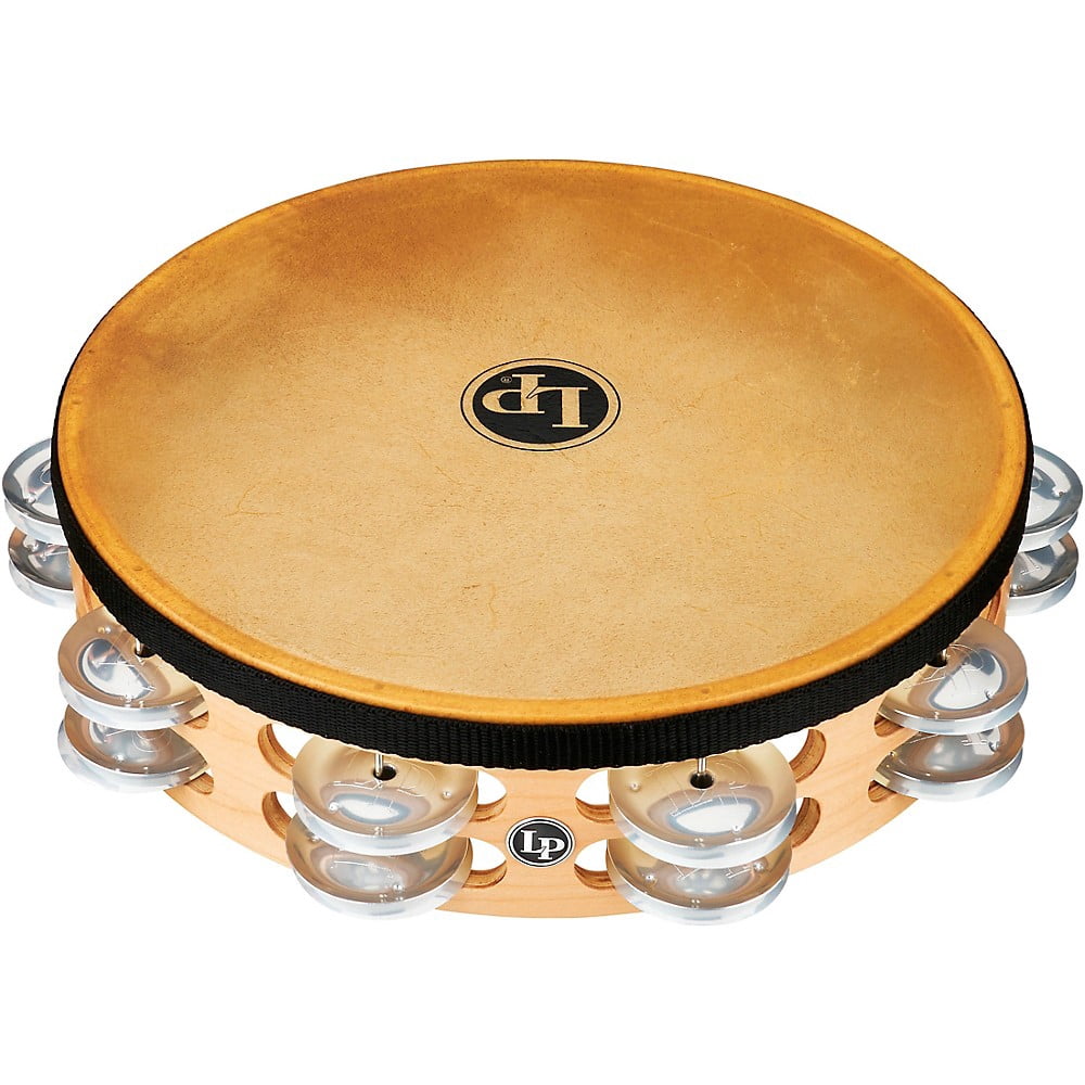Latin Percussion LP384-AL Pro 10" Double Row Headed Tambourine - Aluminum
