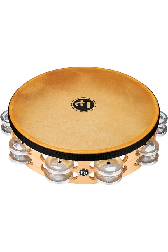 Latin Percussion LP384-AL Pro 10" Double Row Headed Tambourine - Aluminum