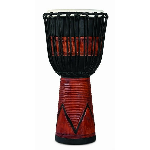 Latin Percussion World Beat Wood Art Large Djembe Black/Brown - LP713LB