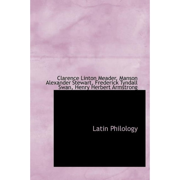 Latin Philology (Hardcover)