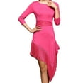 thumbnail image 1 of Latin Salsa Cha Cha Tango Jive Ballroom Party Dresses Dance Inspired Outfits Pink, 1 of 4