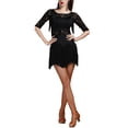 thumbnail image 1 of Latin Tango Jazz Dance Dress Fringe Tassel Women'S Performance 3/4 Length Sleeve, 1 of 8
