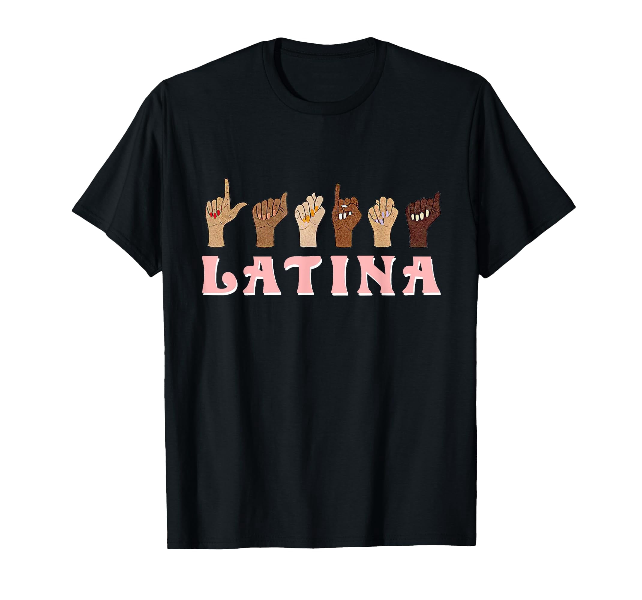 Latina ASL American Sign Language Latina Power ASL Teacher T-Shirt ...