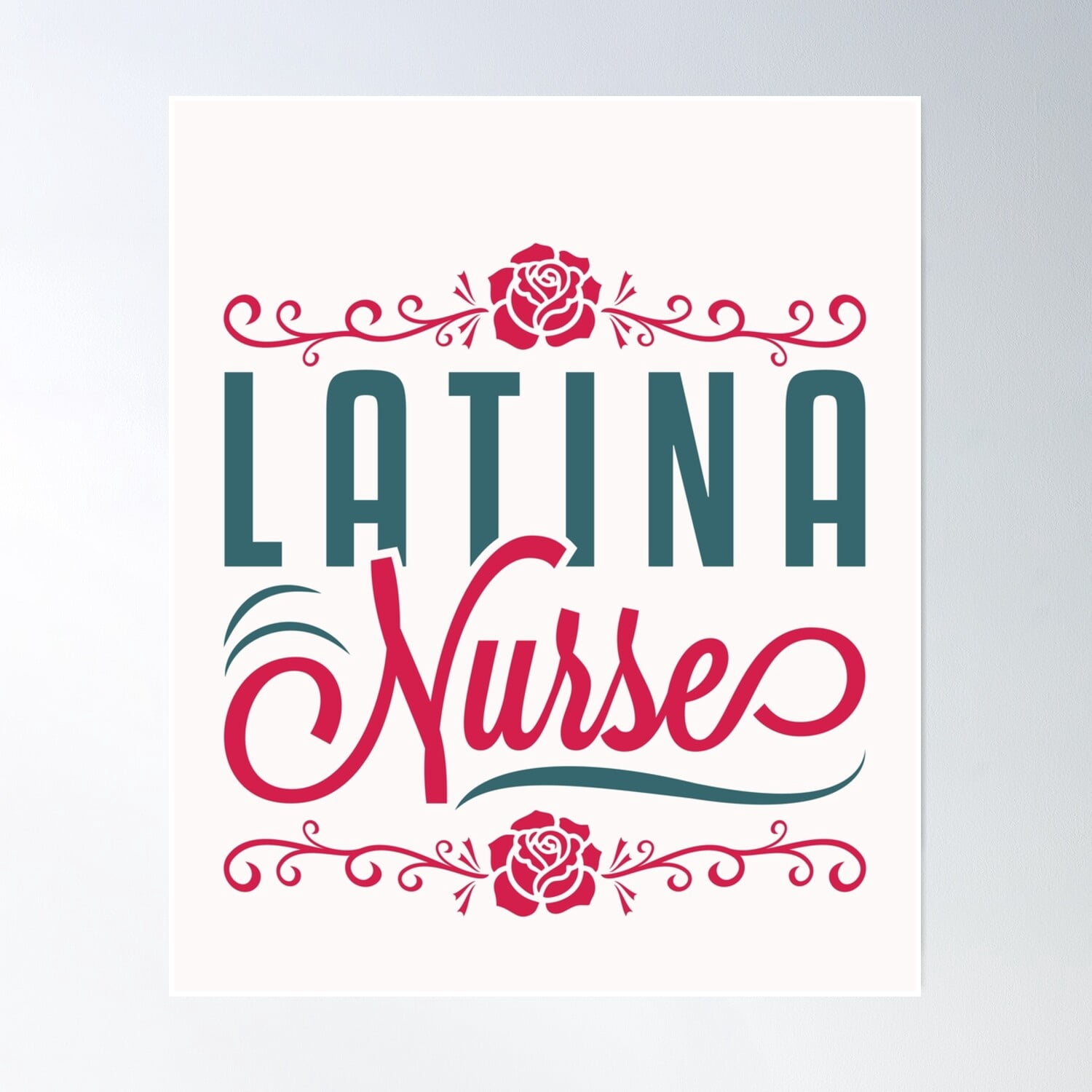Latina Nurse Hispanic Nursing Poster Wall Art, Modern Wall Decor, 8x12 ...