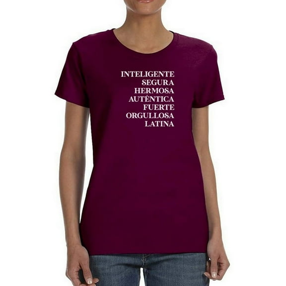 Latina Traits T-Shirt Women -Smartprints Designs, Female 3X-Large