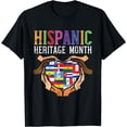 thumbnail image 1 of Latino Countries Flag Heart Shirt Hispanic Heritage Month T-Shirt, 1 of 4