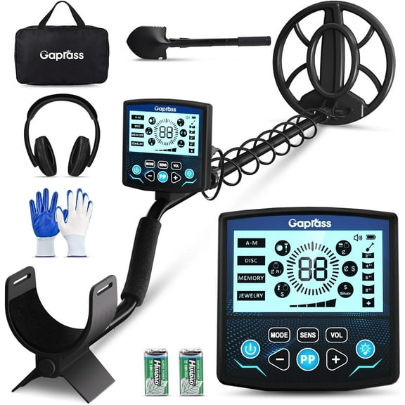 Latiret Professional Metal Detector for Adults, High Accuracy Gold Detector kit with 10" Search Coil LCD Backlight, Waterproof 5 Modes & Advanced DSP Chip