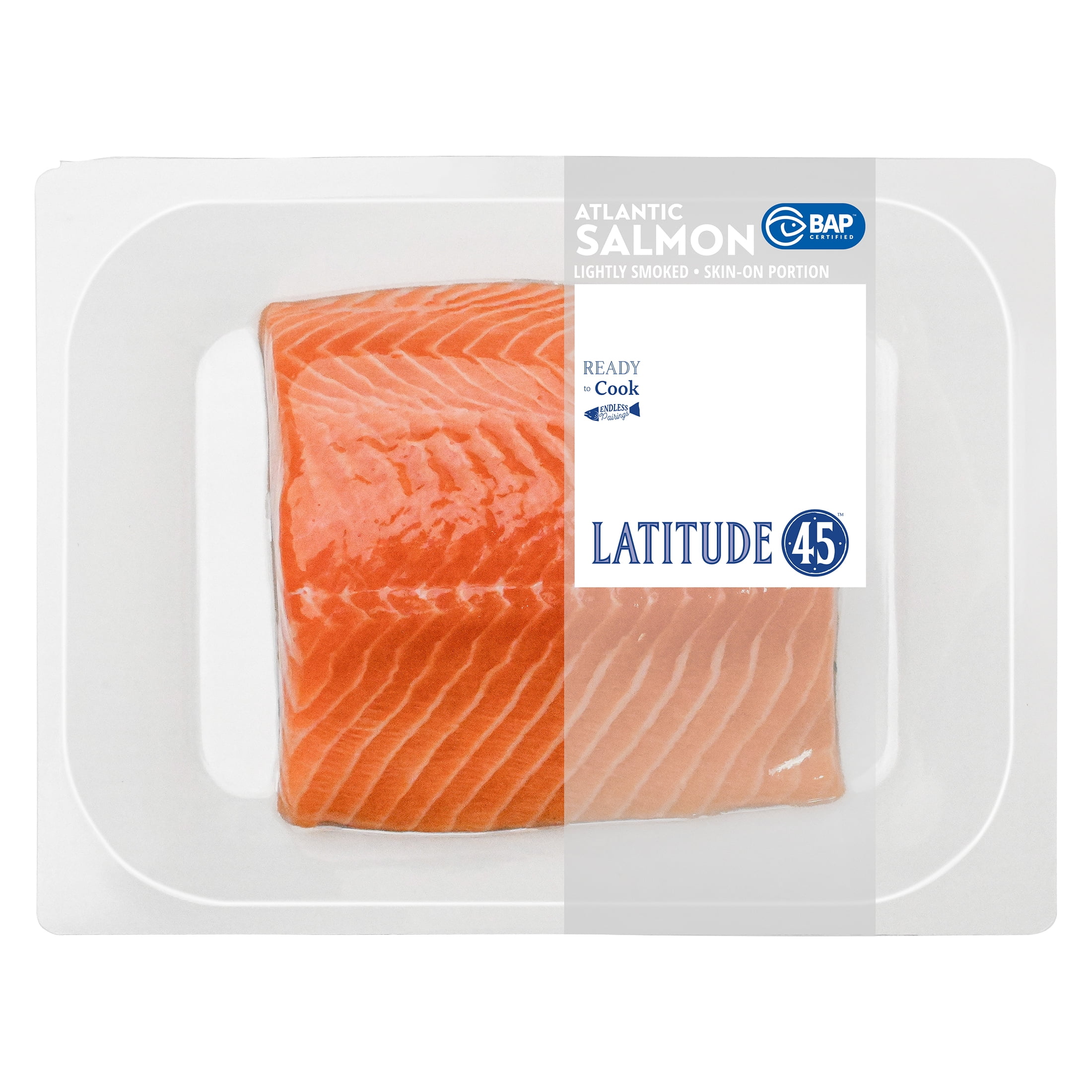 Latitude 45 Fresh Lightly Smoked Salmon, 0.75 1.0 lb