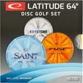 thumbnail image 1 of Latitude 64 Advanced 3 Disc Retro Burst Starter Set | Set Includes a Retro Keystone, Retro Fuse, and Retro Saint | Maximum Distance Frisbee Golf Driver | Frisbee Golf Stamp and Color Will Vary, 1 of 5