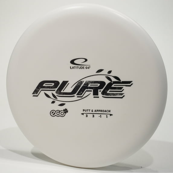 Latitude 64 Eco Zero Pure Disc Golf Putter & Approach Disc, Pick Color/Weight [Stamp & Exact Color May Vary] White 173-174 grams