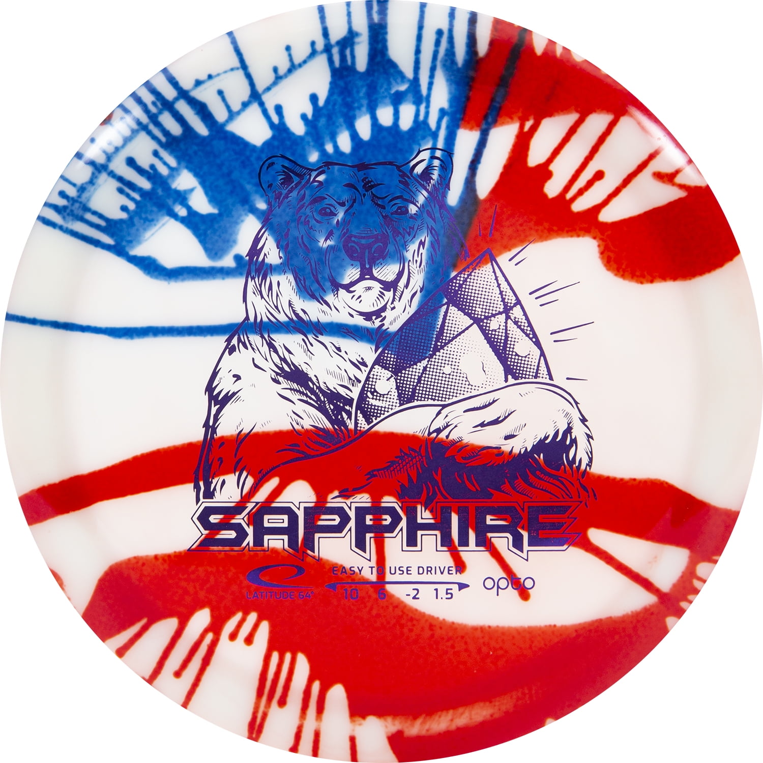 Latitude 64 MyDye American Flag Disc Golf Discs Maximum Distance